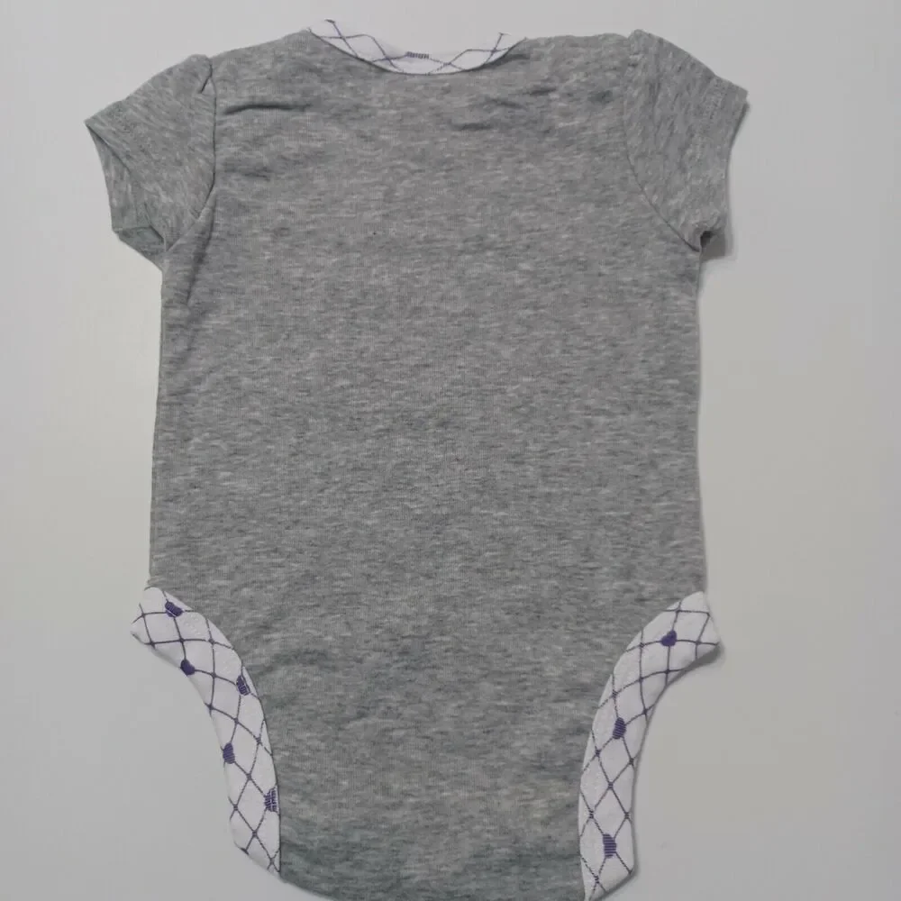 Louisiana State University Girls 0-3 Month Bodysuit Purple Yellow White‎ Grey